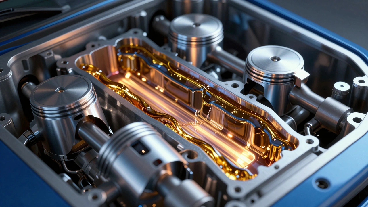 Схематичное изображение масляной пленки на стенках цилиндров двигателя